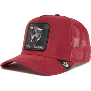 Goorin Bros. Trucker Cap Con Visiera Patch Animale 'suede Rager' Rosso Unisex