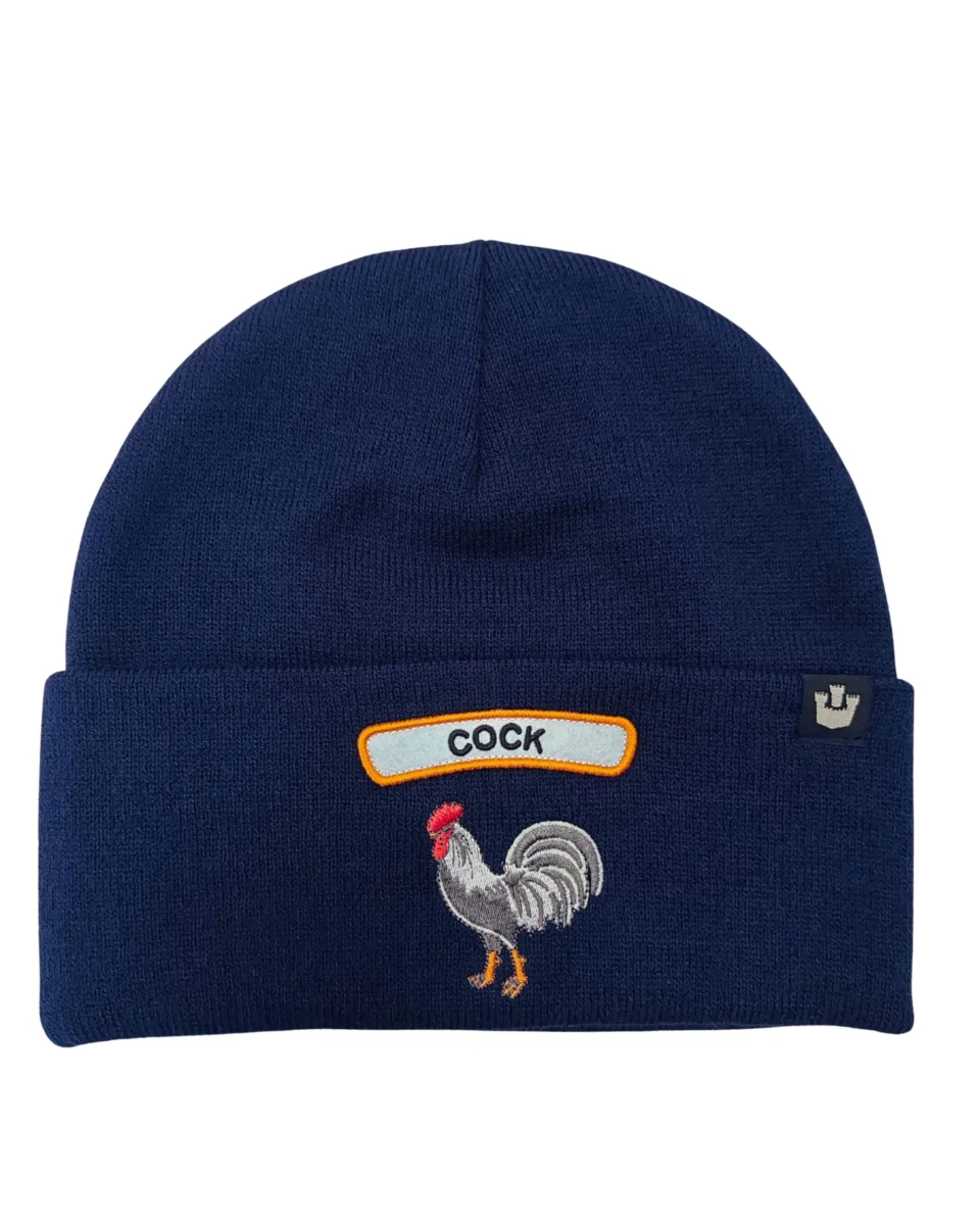 Goorin Bros. Cuffia Beanie Logo Ridotto The Farm 'soft Rock Cock' Blu Unisex