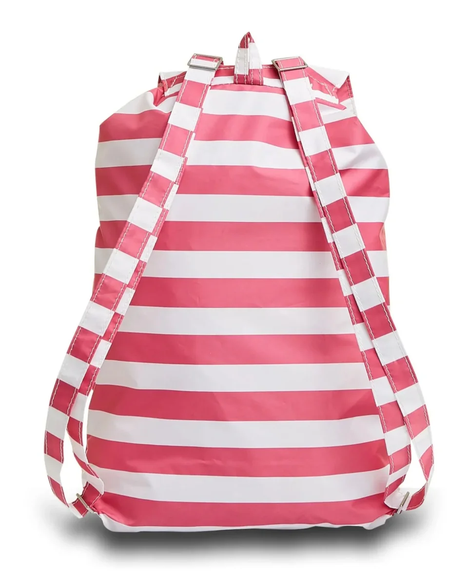 Invicta Sacca Verticale Leggero Motivo A Righe Bianco Fucsia Unisex - immagine 3