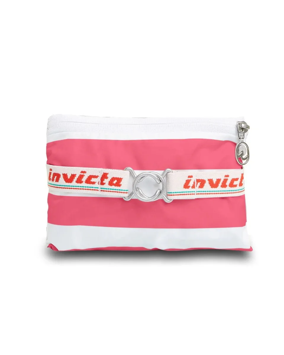 Invicta Sacca Verticale Leggero Motivo A Righe Bianco Fucsia Unisex - immagine 4