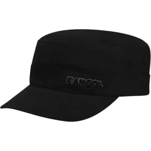 Kangol Cappello Army Cap in Cotone con Tasca Nascosta Nero Unisex