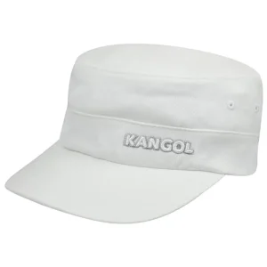 Kangol Cappello Army Cap in Cotone con Tasca Nascosta Bianco Unisex
