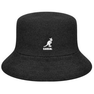 Kangol Cappello Pescatore Bermuda Bucket in Cotone Nero Unisex