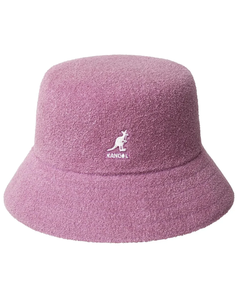 Kangol Cappello Pescatore Bermuda Bucket in Cotone Rosa Unisex