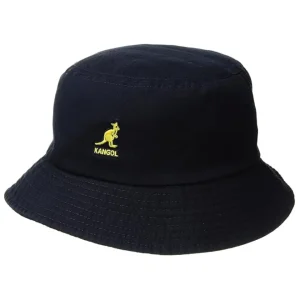 Kangol Cappello Pescatore Washed Bucket in Cotone Blu Navy Unisex
