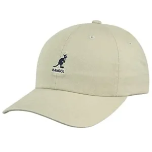 Kangol Cappellino Washed Baseball in Cotone Verde Khaki Unisex