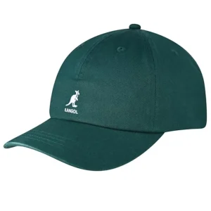 Kangol Cappellino Washed Baseball in Cotone Verde Pino Unisex