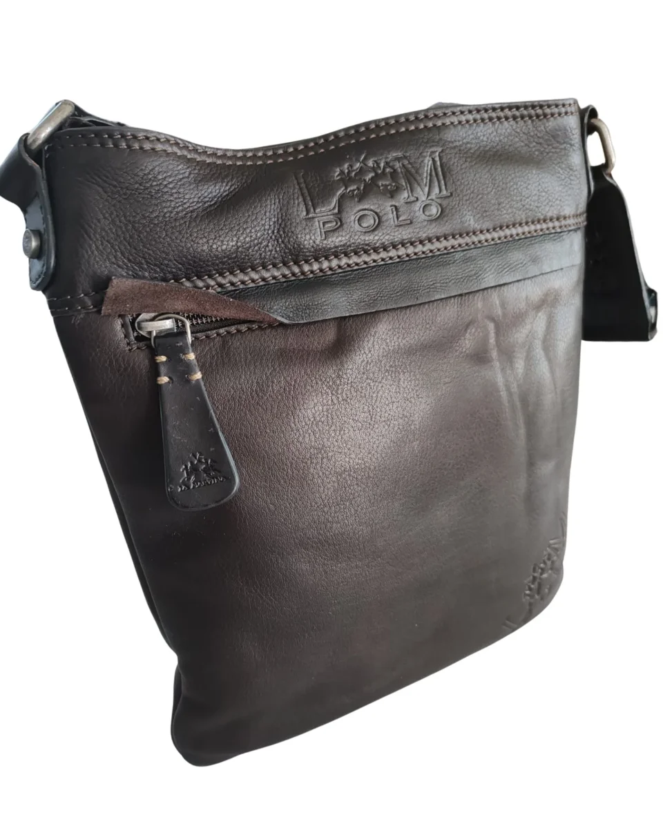 La Martina Borsa Tracolla Mendeza Con Tasca Esterna Nero Uomo - immagine 3