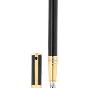 S.t.dupont Stilografica Piuma Metallo 14x1.3 Nero Unisex