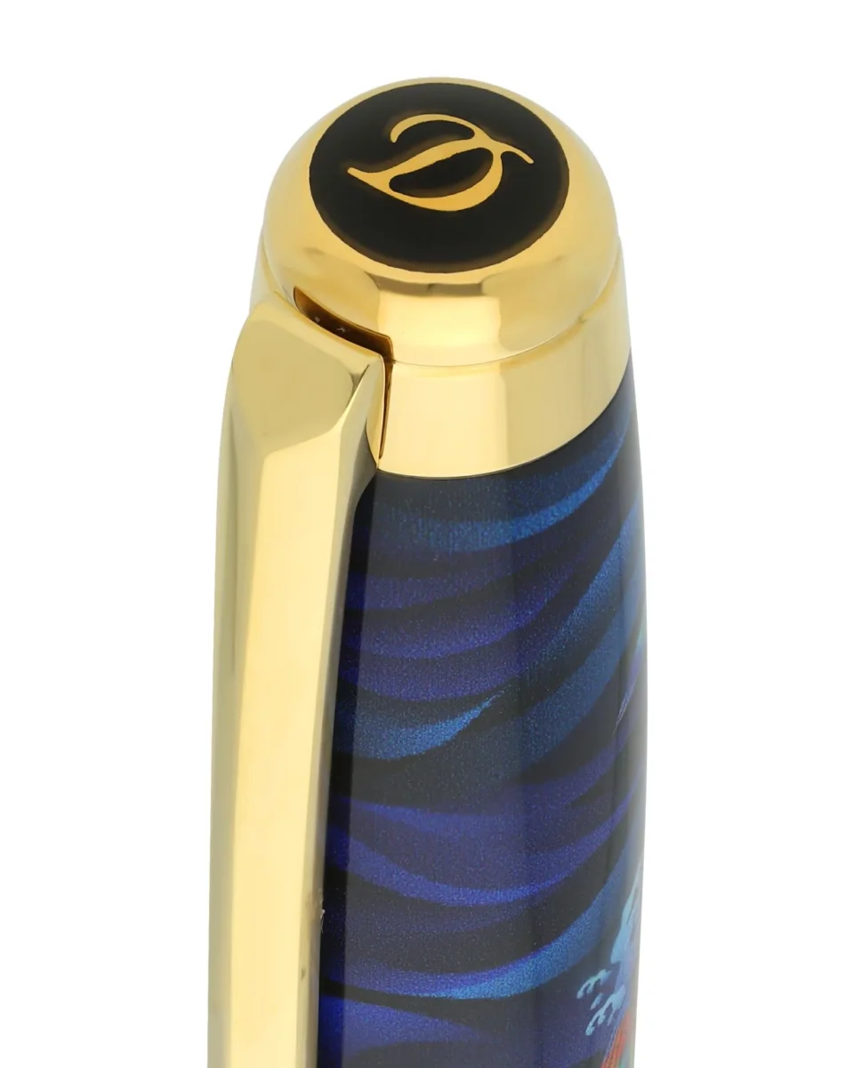 S.t.dupont Penna Roller Large 'koi Fish' Blu limited edition Eternity D - immagine 4