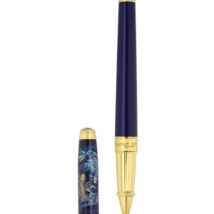 S.t.dupont Penna Roller Large 'koi Fish' Blu limited edition Eternity D