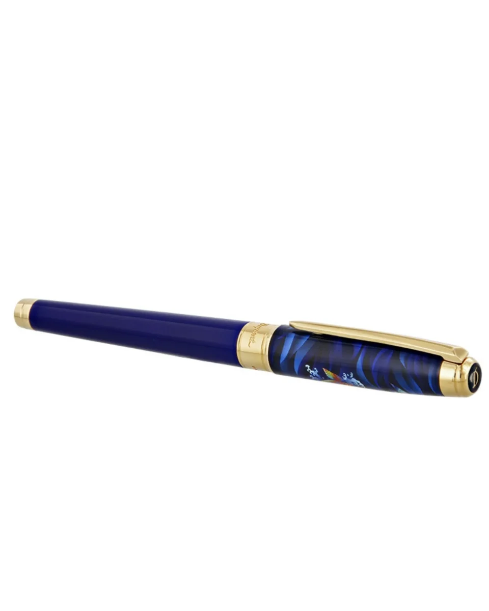 S.t.dupont Penna Roller Large 'koi Fish' Blu limited edition Eternity D - immagine 8
