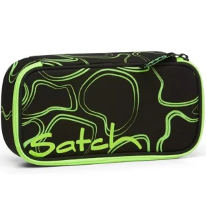 Satch Portapenne Scolastico Rigido 22x6x11 Cm, Poliestere Riciclato Nero Verde Unisex
