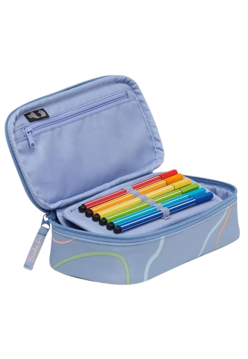 Satch Portapenne 22x6x11 Cm Riciclato Azzurro Vivid Blue - immagine 3