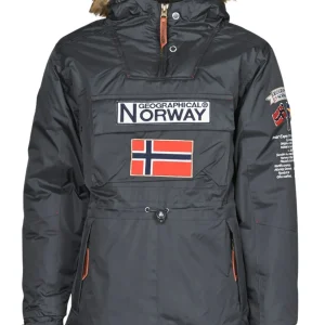Geographical Norway Parka Con Cappuccio Fisso E Pelliccia Removibile Grigio Uomo