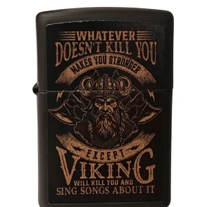 Zippo Accendino Antivento Ricaricabile Made In Usa Nero Unisex