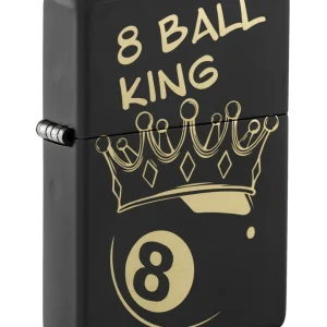 Zippo Accendino Antivento Made In Usa Ricaricabile '8 Ball' Nero Unisex