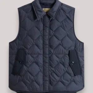 GILET DONNA HERITAGE MELTON BLUE