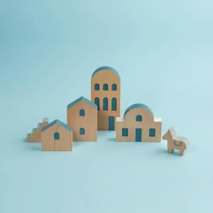 CYCLADES SET - Villaggio in legno