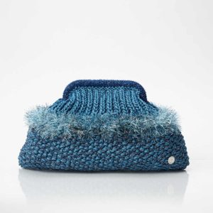 Clutch bag uncinetto ALPES Blue