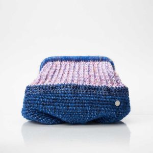 Clutch bag uncinetto ALPES Lilac Blue