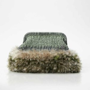 Clutch bag uncinetto ALPES Olive