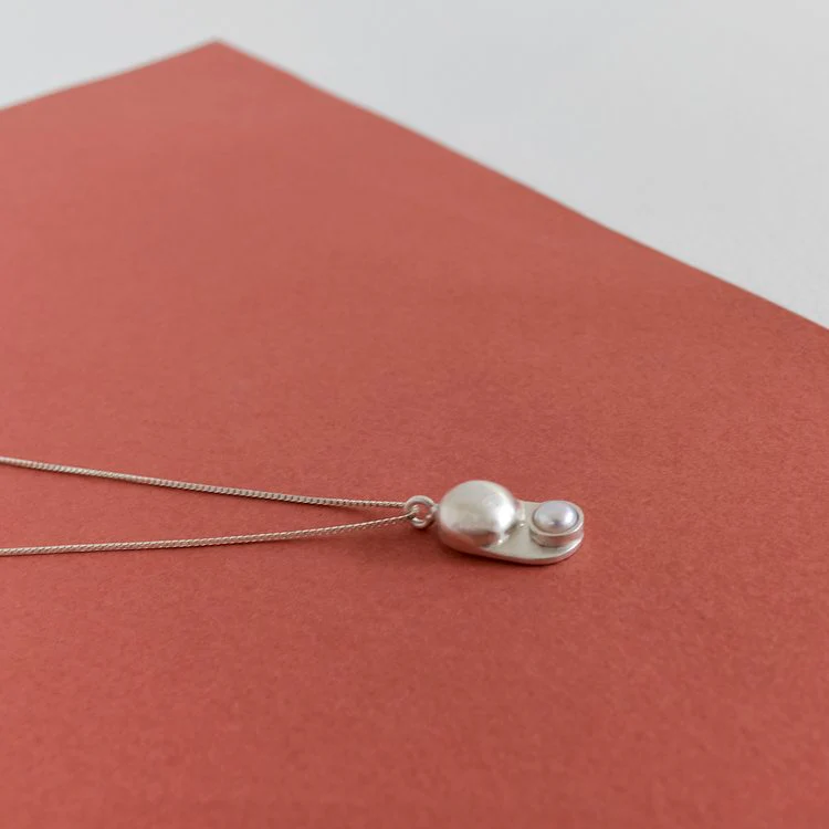 Collana con ciondolo perla BUTTON - immagine 6