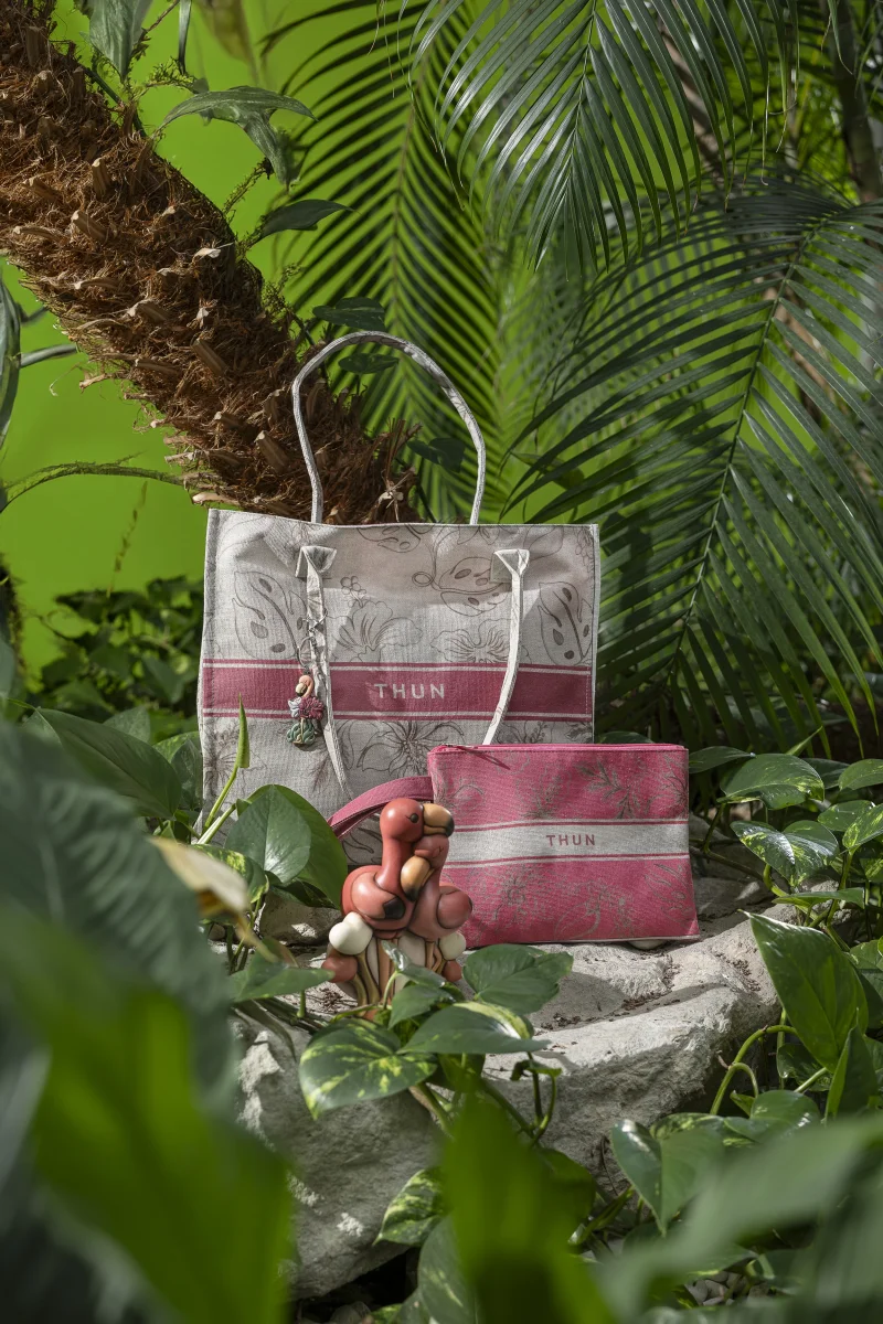 THUN Set Borsa Mare e Pochette 42x35x14 cm Eleganza esotica - immagine 3