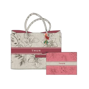 THUN Set Borsa Mare e Pochette 42x35x14 cm Eleganza esotica