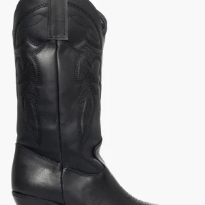 Stivali Irene Mers pelle nero con ricami