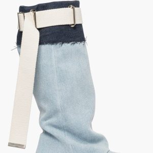 Stivale in denim chiaro  e scuro Tore Word