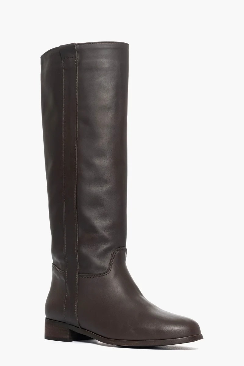 Stivali al ginocchio in pelle testa di moro 281 - immagine 3