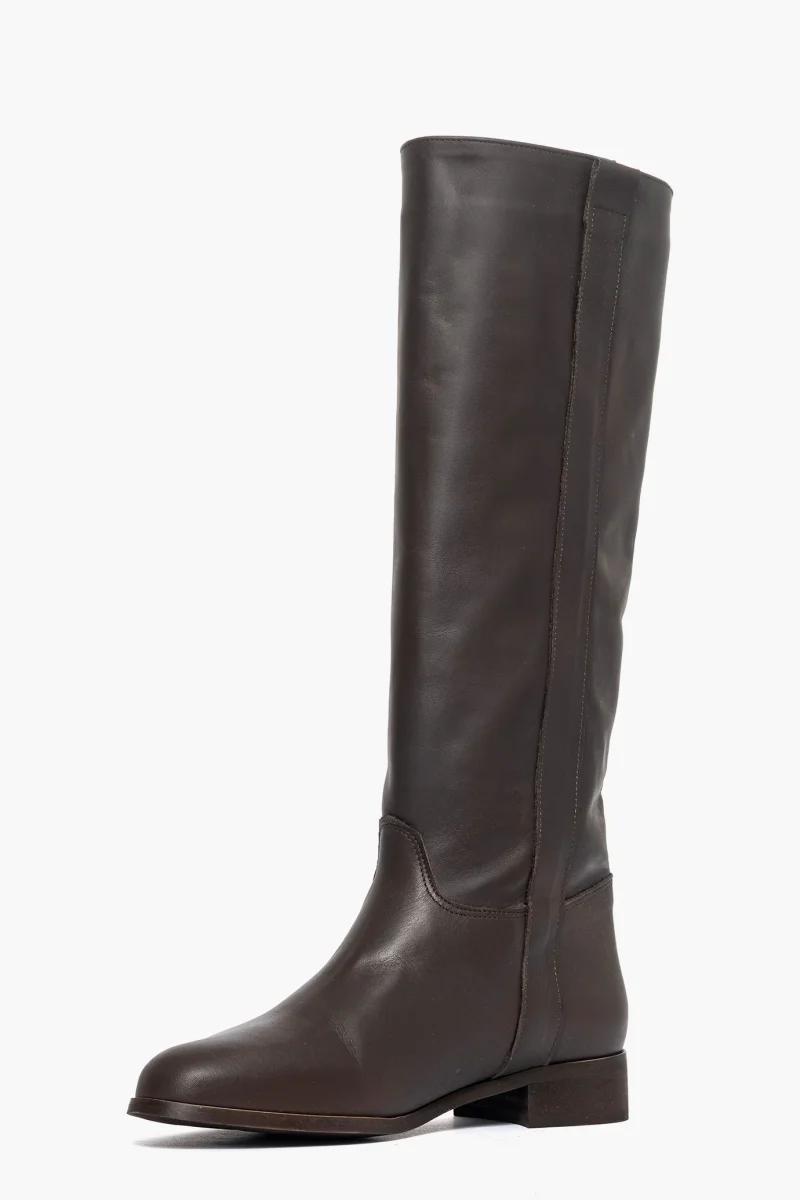 Stivali al ginocchio in pelle testa di moro 281 - immagine 4