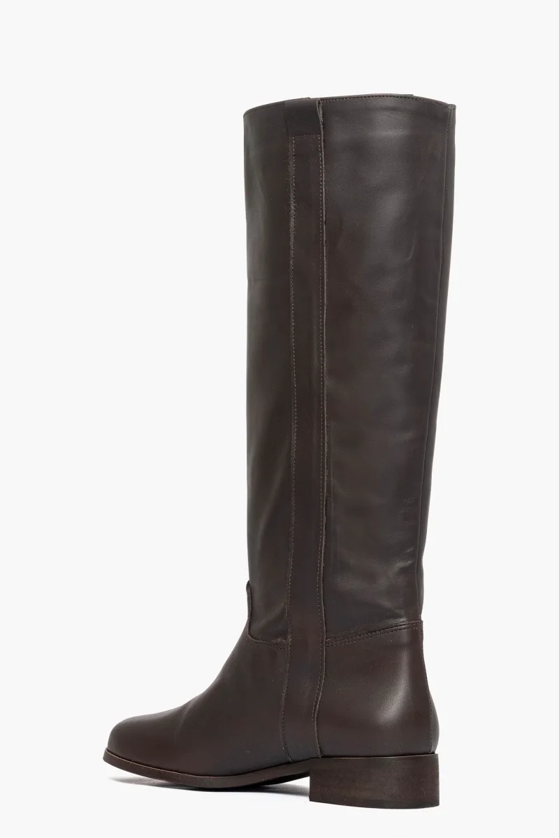 Stivali al ginocchio in pelle testa di moro 281 - immagine 5