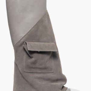 Stivale camoscio e pelle grigio Tore 001