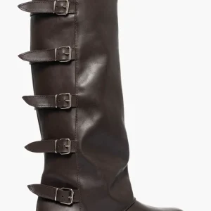 Stivali pelle testa di moro con fibbie Harley Prince