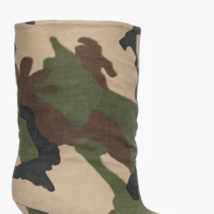 Stivaletti al polpaccio denim militare Angel 60