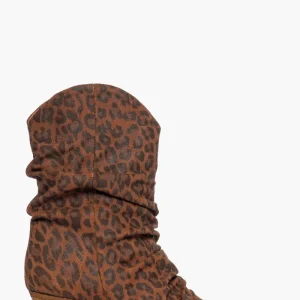 Stivaletti Irene Vip sopra alla caviglia pelle leopardo aggrappato