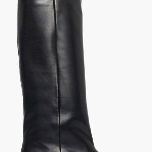 Stivale gambale ampio pelle nero 299