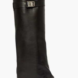 Stivali Annachiara 6 pelle nero con risvolto