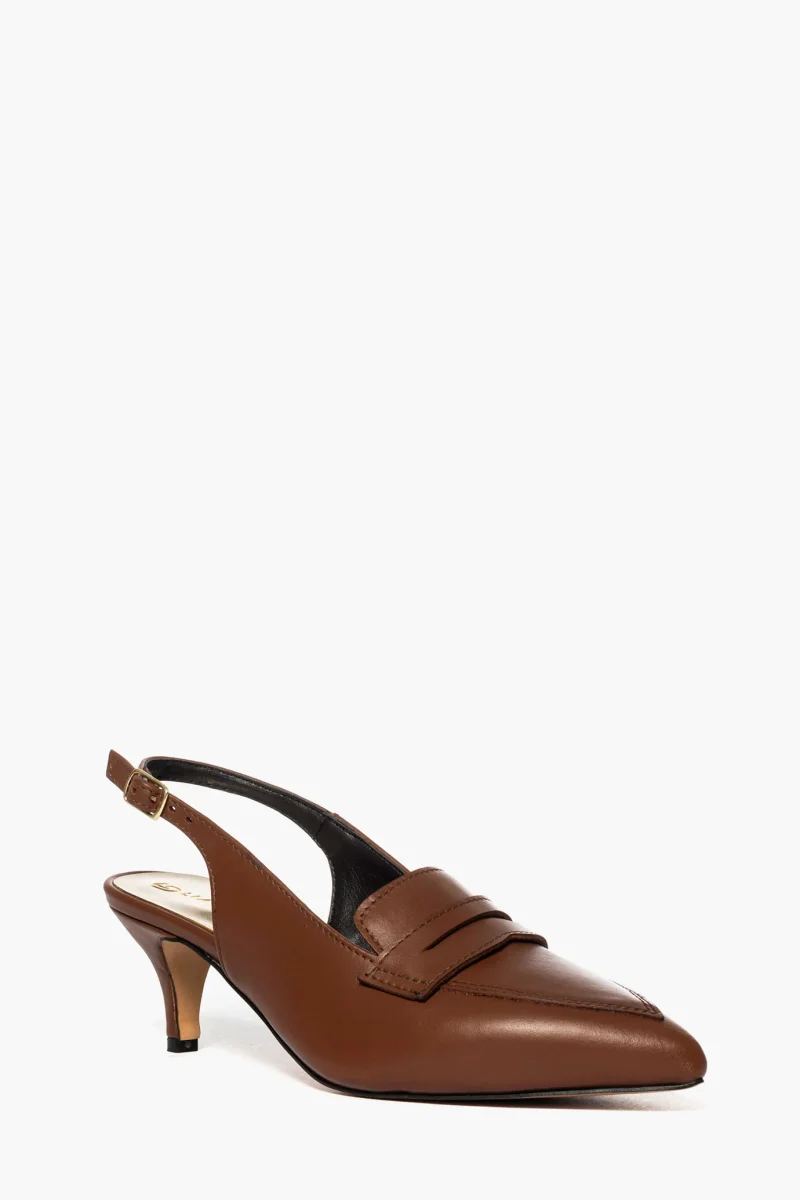 Décolleté 2531 pelle marrone - immagine 3