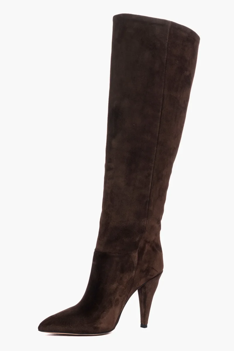 Stivali Lorena 11 camoscio cioccolato - immagine 5