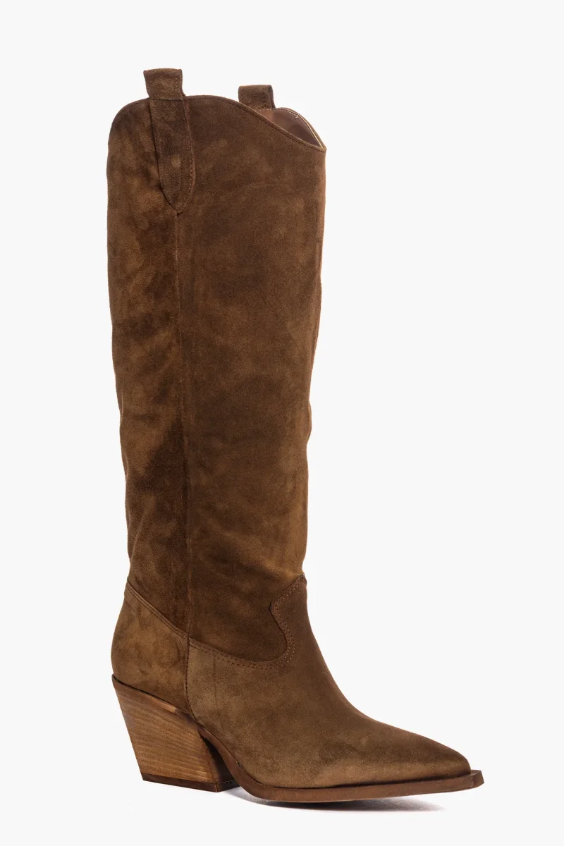 Stivali Irene 42 camoscio cuoio - immagine 3