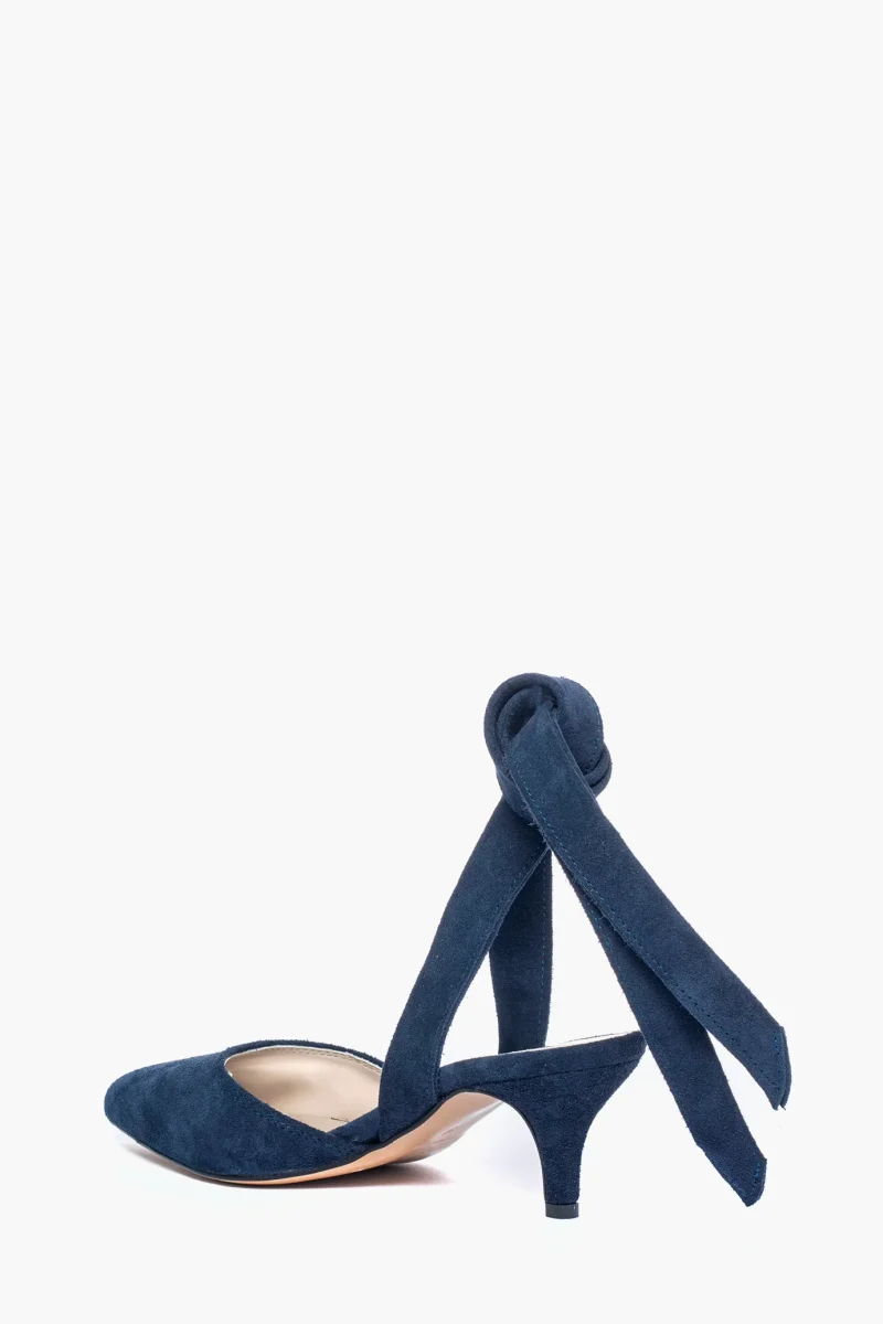 Décolleté Ginevra 2 camoscio blu con laccio - immagine 5