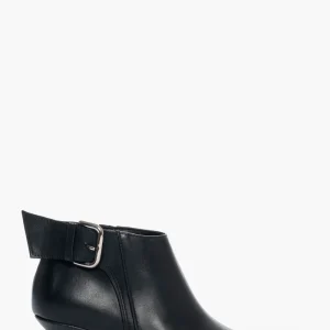 Tronchetti 2507 pelle nero con fibbia