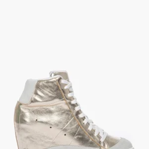 Sneakers Uppside 2 pelle oro e camoscio ghiaccio