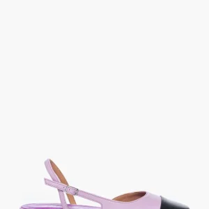 Ballerina Sole 03 pelle lilla e nero