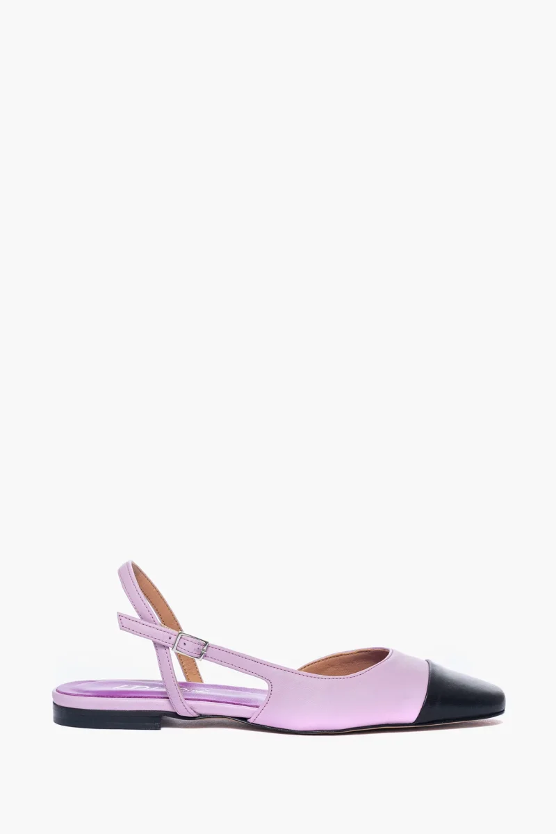 Ballerina Sole 03 pelle lilla e nero
