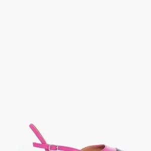Ballerina Sole 03 pelle fucsia e nero