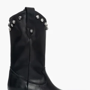Stivaletti Oldwest 79 pelle nero con strass